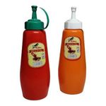 product_image_name-Generic-2 Pcs Plastic Squeeze Dispenser Vinegar Oil Tomato Sauce  Bottles - Multi-colour.-1