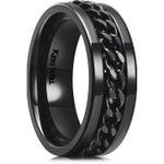 product_image_name-ring- Stainless Steel Spinner With A Spinning Chain In The Middle, Free Size-1