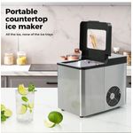 product_image_name-Digiwave-Countertop Self Cleaning, Portable Ice Cube Maker, 12-15kgs Freestanding Machine, Low Noise Easy to Use - Perfect for Parties Mixed Drinks -Silver-2