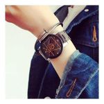 product_image_name-Fashion-Men's watch gear pattern stainless steel strap - Black-4