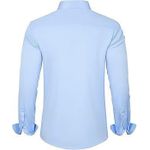 product_image_name-Fashion-Alimens & Gentle Shirts Mens Dress Shirts Stretch Long Sleeve Formal Business Wedding Button Down Shirt Wrinkle Free (Blue)-2