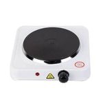 Single Electric Hotplate 1000W - Black & White
