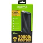product_image_name-Oraimo-Traveler 4 20000mAh Triple Ports Fast Charging LED Power With Torch - Black/White-1