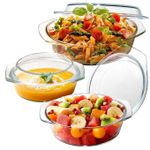 product_image_name-Generic-3PC Casserole Microwave Safe Serving Dishes With Lids - Transparent-2