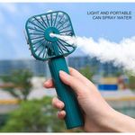 product_image_name-Original-Portable Handheld Misting Fan, Rechargeable Spray Water Personal Mist Fan, Battery Operated USB 3 Speeds Portable Misting Fan With Base For Travel, Beach, Camping, Outdoors, Makeup-1