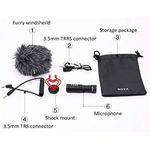 product_image_name-Boya-By Mm1 Universal Cardiod Shotgun Microphone For Smartphone Pad And Pc With Phone Clip Windsheild Shock Mount - Black-6