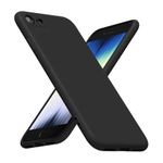 product_image_name-Generic-iPhone 7/8, Minimalist Ultra Thin Slim Soft Rubber Gel Solid Color Matte TPU Cute Case for Women Men, Girly Aesthetic Design & Camera Cover, Black-2