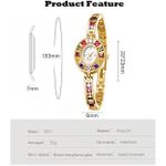 product_image_name-Fashion-Elegant Oval Dial Quartz Bracelet Watch with Rainbow Accents-6