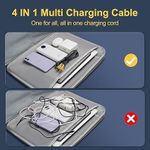 product_image_name-Amaya-Fast Charging Cable - USB-A to USB-C & Lightening, PD 27W Max, Durable Nylon Braided Multi-Device Charger for iPhone & Android-2