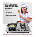 product_image_name-Geepas-4 Control Knobs Stainless Steel Gas Hob Sabaf Burners Cast Iron Pan Support Auto-Ignition Low Gas Consumption -Multi (1 YR WRNTY)-3