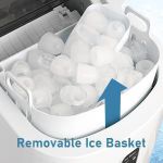 product_image_name-Generic-Ice Maker Machine for Countertop, Summer Chill on Ice, 9 ice Cubes in 6-8 Minutes, 26 Pounds in 24 Hours, Portable Electric Ice Cube Makers Counter Top Decent Snowy White with Scoop and Basket -2