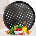 product_image_name-Generic-30cm Vented Pizza Pan With Holes Baking Tray Bakeware, Black.-1