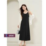 product_image_name-Machislet-Noble And Elegant Loose Dress-BLACK-4
