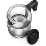 product_image_name-Philips-Glass Kettle Series 5000-2200W, 1.7L, Blue Light Indicator, Removable lid - HD9339/81 - Black & Silver-6
