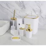 product_image_name-Generic-Elegant 6-Piece White & Gold Bathroom Accessory Set -1