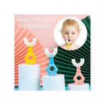 product_image_name-Generic-Silicone U-Shape Toothbrush Kids Manual Toddler Teeth Cleaning Brush 2-12- Multicolourrs- Multi-colour.-3