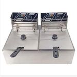 product_image_name-Generic-12Liters Double Blow Stainless Deep Fryer, Silver-1