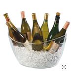 Acrylic 6 Bottle Champagne,Wine Ice Bucket, - White