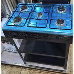 product_image_name-Boma-5 Gas Burner Cooker With Shelves ( Not Assembled) - Black-1