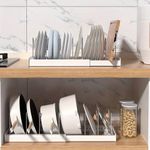 product_image_name-Generic-Adjustable Pull-Out / Sliding Pot Lid and Pan Organizer Rack for Cabinets - Multicolor-2