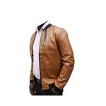 product_image_name-Fashion-Men's Leather Jacket - Brown-5