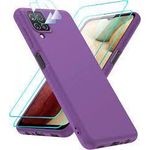 product_image_name-Generic-Samsung Galaxy A50, A51, A52, A53 , A54, A55 Case, Slim Liquid Silicone Shockproof Anti-scratch , With Screen Guard Protective Soft Rubber Gel Phone Case Cover - Purple-8