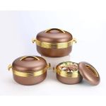 product_image_name-Generic-Luxury 3-Piece 2.6/2.1/1.6qt Thermal Casserole Dish Set with Lids, Insulated Stainless Steel Container for Hot & Cold Food, Serving Bowl for Buffets/Parties-Marble Warmers - Multicolor-5