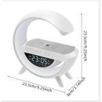 product_image_name-Generic-Wireless Charger Speaker - Portable Wireless Speaker Alarm Clock, Mp3 Player With Night Light And Alarm Clock , Multi - Color Changing Atmosphere Lamp - White-3