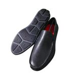 Classic Leather Slip-On Driving Loafer – Black