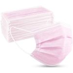 product_image_name-Bliss-50 Pc 3 Layer Disposable Protective Face Masks With Super Soft Elastic Ear Loop - Pink-2