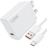 product_image_name-XIAOMI-120W Ultra Fast Charger UK Plug + USB-C 6A Cable-1