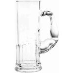 product_image_name-Generic-Large Glass Muscle Beer Mug Solid Heavy Base Clear Drinking Glass Beer Tumbler Juice Milk Cup Coffee Shake Glasses( 600 ml ) (Set of 2)-4