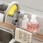 product_image_name-Generic-Multi-Functional Faucet Storage Rack for Kitchen and Bathroom - Silver-4
