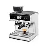 product_image_name-Saachi-Cuppucino, Coffee Maker With Grinder  And 15 Bar Espresso Pump, Silver.-1