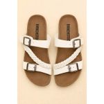 product_image_name-Fashion-Ladies Flat Sandals Shoes - White-1