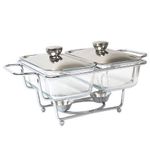 product_image_name-Generic-1.3L Multi-purpose Double Glass Chafing Dish Buffet Food Warmers- Clear.-1
