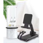 product_image_name-Generic-Powerstand 10000Mah, White Powerbank with Inbuilt Stand Powerbank Fast Charging Quick Charge for iPhone, Android 12W Charging Speed LED Indicator Micro-USB, USB- Type C-3