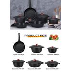 product_image_name-Generic-11 Piece Iron Cast Pressed aluminum Non Stick Coated Saucepans Sets Kitchenware Cookware Pans-8
