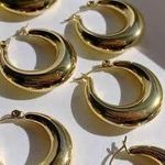 Hoop Earrings C Shape Simple