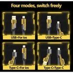 product_image_name-Generic-Amaya 4-in-1 USB Charging Cable – 65W Super Fast Charger IPhone, IPad, MacBook, Android, Samsung Compatible Durable & Tangle-Free – Black-2