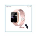 Smart Watch Women Men For Android IOS Electronics Smart Clock Fitness Tracker-Pink