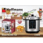 product_image_name-Hoffmans-HM-718 Electric Pressure Cooker 6L Fast Cooking - Silver-1