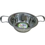 product_image_name-Other-28 cm Stainless Steel Rice, Vegetable Washing Strainer Colander,Silver-2