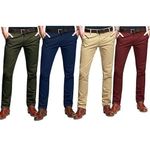 product_image_name-Other-4 Pack Of Men's Khaki Stretcher Trousers - Multicolor-1