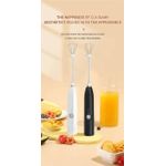 product_image_name-Generic-Rechargeable Electric Plastic Handle Handheld Mini Office Egg Beater Coffee Milk Frother With Food Safe Stainless Steel Whisk Frappe Mixer-6