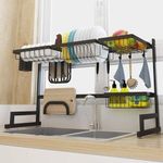 product_image_name-Generic-Dish Drying Draining Rack, Over The Sink Display Stand Utensils Storage Organizer -Black.-3