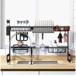 product_image_name-Generic-Dish Drying Draining Rack, Over The Sink Display Stand Utensils Storage Organizer -Black.-4