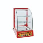 product_image_name-Generic-15 Kg ,15 x 18 x 24 Inch Small Commercial Electric Curved Glass Hot Snacks Countertop Food Warmer Fried Chicken Hot Warming Cabinet with 3 Tiers Warmer Display Showcase With Constant Temperature Control for Sandwich Milk Pizza Pies Pastries- Multicolor-1