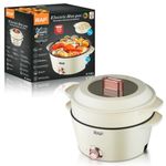 product_image_name-RAF-Portable Multi-functional 5L+7L Temperature Control 1300W Non-Stick Electric Hot Pot-White & Brown.-4