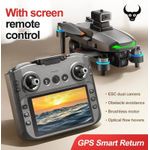 product_image_name-Generic-Super Business Drone With High Definition Dual/Two Cameras(1 Gimbal),Memory Card & Reader And Big Controller LCD Screen Foldable Drone 2.4G 6 Axis RC Quadcopter Drone Altitude Hold For Super Photography And Video Shoot Drone - Multi Colour-1